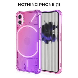 Силиконовый чехол для Nothing Phone (1) Krieger 1.5мм противоударный Розово фиолетовый