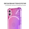 Силиконовый чехол для Nothing Phone (1) Krieger 1.5мм противоударный Розово фиолетовый