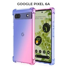 Силиконовый чехол для Google Pixel 6A Krieger 1.5мм противоударный Сине розовый