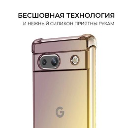 Силиконовый чехол для Google Pixel 7A Krieger 1.5мм противоударный Матово золотой