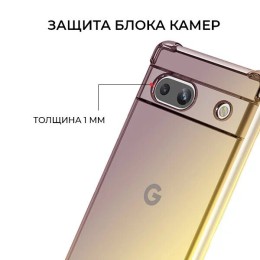Силиконовый чехол для Google Pixel 7A Krieger 1.5мм противоударный Матово золотой