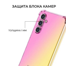 Силиконовый чехол для Samsung Galaxy A34 Krieger 1.5мм противоударный Розово золотой