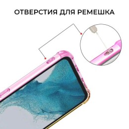 Силиконовый чехол для Samsung Galaxy A34 Krieger 1.5мм противоударный Розово золотой