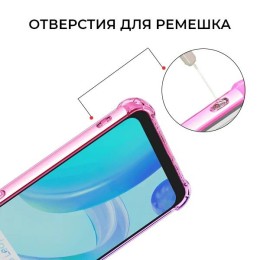 Силиконовый чехол для Realme C30 / Realme C30S / Realme Narzo 50i Prime Krieger 1.5мм противоударный Розово фиолетовый