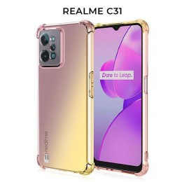 Силиконовый чехол для Realme C31 Krieger 1.5мм противоударный Матово золотой