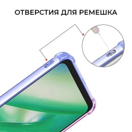 Силиконовый чехол для Realme C33 Krieger 1.5мм противоударный Сине розовый