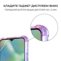 Силиконовый чехол для Realme C33 Krieger 1.5мм противоударный Сине розовый