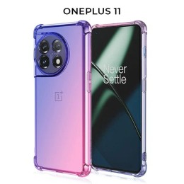 Силиконовый чехол для OnePlus 11 Krieger 1.5мм противоударный Сине розовый
