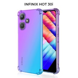 Силиконовый чехол для Infinix Hot 30i Krieger 1.5мм противоударный Фиолетово синий