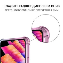 Силиконовый чехол для Infinix Hot 30i Krieger 1.5мм противоударный Розово зеленый