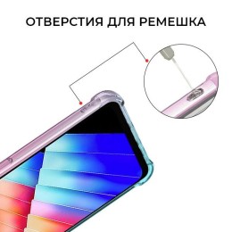 Силиконовый чехол для Infinix Hot 30i Krieger 1.5мм противоударный Розово зеленый