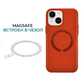 Силиконовый чехол для iPhone 14 с MagSafe Krieger Magnetic Оранжевый