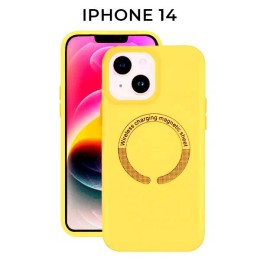 Силиконовый чехол для Apple iPhone 14 с MagSafe Krieger Magnetic Желтый