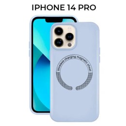 Силиконовый чехол для Apple iPhone 14 Pro с MagSafe Krieger Magnetic Голубой
