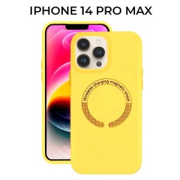 Силиконовый чехол для Apple iPhone 14 Pro Max с MagSafe Krieger Magnetic Желтый