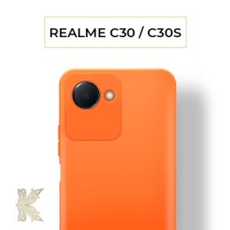 Силиконовый чехол для Realme C30 / Realme C30S / Realme Narzo 50i Prime Krieger Color Soft Touch Оранжевый
