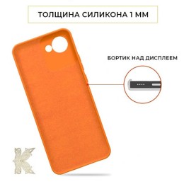 Силиконовый чехол для Realme C30 / Realme C30S / Realme Narzo 50i Prime Krieger Color Soft Touch Оранжевый