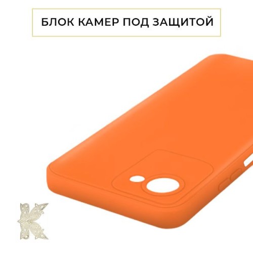 Силиконовый чехол для Realme C30 / Realme C30S / Realme Narzo 50i Prime Krieger Color Soft Touch Оранжевый