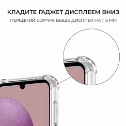 Силиконовый чехол для Samsung Galaxy M14 Krieger Mix 1.5мм противоударный Прозрачный