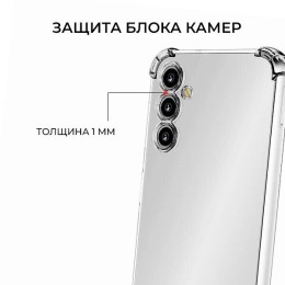 Силиконовый чехол для Samsung Galaxy M14 Krieger Mix 1.5мм противоударный Прозрачный