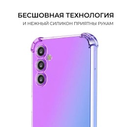 Силиконовый чехол для Samsung Galaxy M14 Krieger Mix 1.5мм противоударный Фиолетово синий