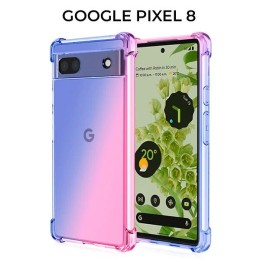 Силиконовый чехол для Google Pixel 8 Krieger Mix 1.5мм противоударный Сине розовый