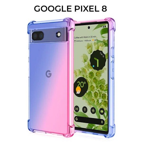 Силиконовый чехол для Google Pixel 8 Krieger Mix 1.5мм противоударный Сине розовый