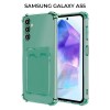 Силиконовый чехол для Samsung Galaxy A55 Krieger с кардхолдером Зеленый