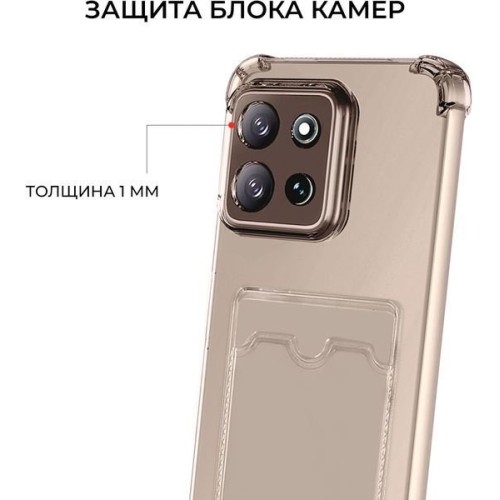 Силиконовый чехол для Infinix Note 30i Krieger с кардхолдером Серый