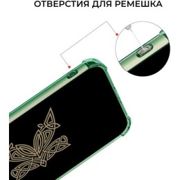 Силиконовый чехол для Infinix Note 30i Krieger с кардхолдером Зеленый