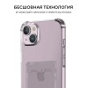 Силиконовый чехол для Apple iPhone 14 Krieger с кардхолдером Прозрачный