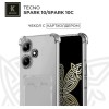 Силиконовый чехол для Tecno Spark 10 / Tecno Spark 10C Krieger с кардхолдером Прозрачный