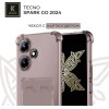 Силиконовый чехол для Tecno Spark Go 2024 Krieger с кардхолдером Серый