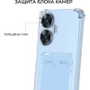Силиконовый чехол для Realme C55 Krieger с кардхолдером Прозрачный