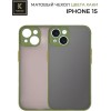 Силиконовый чехол для Apple iPhone 15 Krieger матовый Хаки