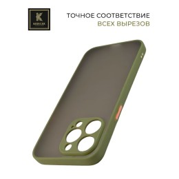 Силиконовый чехол для Apple iPhone 15 Pro Max Krieger матовый Хаки