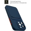 Силиконовый чехол для Apple iPhone 15 Pro Max Krieger с кардхолдером Темно-синий