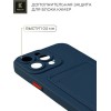 Силиконовый чехол для Apple iPhone 15 Pro Max Krieger с кардхолдером Темно-синий