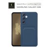 Силиконовый чехол для Samsung Galaxy A55 Krieger с кардхолдером Темно-синий