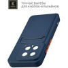 Силиконовый чехол для Xiaomi 14 Krieger с кардхолдером Темно-синий