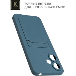Силиконовый чехол для Xiaomi Redmi 13C Krieger с кардхолдером Голубой