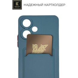Силиконовый чехол для Xiaomi Redmi 13C Krieger с кардхолдером Голубой
