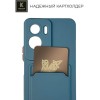 Силиконовый чехол для Honor 90 Lite Krieger с кардхолдером Голубой
