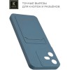 Силиконовый чехол для Tecno Pova 5 Krieger с кардхолдером Голубой