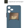 Силиконовый чехол для Tecno Pova Neo 3 Krieger с кардхолдером Голубой