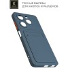 Силиконовый чехол для Tecno Spark Go 2024 Krieger с кардхолдером Голубой