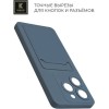 Силиконовый чехол для Tecno Spark Go 2024 Krieger с кардхолдером Голубой