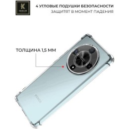 Силиконовый чехол для Honor X9b 5G Krieger Mix 1.5мм Прозрачный