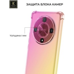 Силиконовый чехол для Honor X9b 5G Krieger Mix 1.5мм Розово-золотой