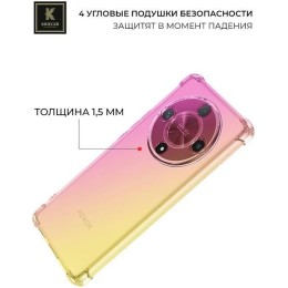 Силиконовый чехол для Honor X9b 5G Krieger Mix 1.5мм Розово-золотой